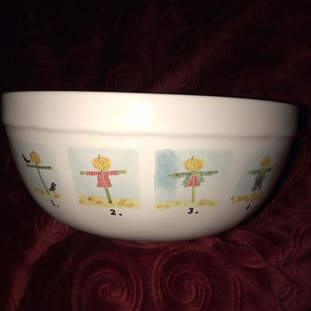 Rae Dunn Halloween SCARECROW Trick Or Treat Bowl